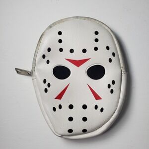 Friday the 13th Jason Mask Coin Purse Horror Movie Small Zip‎ Up Bag
